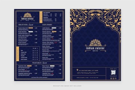 Indian Menu Design, South Indian Chicken Curry, Indian Food Menu, Menu Card Design, Indian Restaurant, Menu Card, Restaurant Branding, Event Food, Stationery Templates