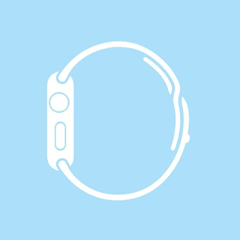 Cute Blue App Icons Aesthetic, Apple Watch Icon Aesthetic, Watch Icon Aesthetic, Journal App Icon, Apple Watch App Icon, Blue Phone Icon, Watch App Icon, White App Icons Aesthetic, Tips Icon