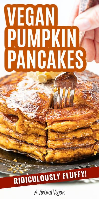 Food For The Heart, Pancakes Pumpkin, Vegan Pumpkin Pancakes, Pumpkin Pancake Recipe, Vegan Pumpkin Recipes, Smoothies Vegan, Pumpkin Waffles, Plant Based Breakfast, Desserts Vegan