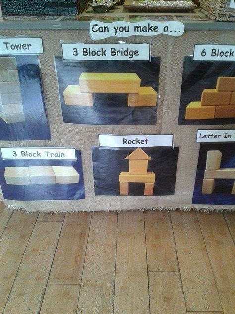 Preschool Block Area, Block Center Preschool, School Diy Ideas, Preschool Construction, Blocks Preschool, Eyfs Classroom, Maths Area, Preschool Rooms, Block Center