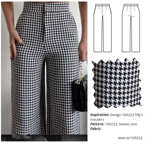 Design 109222 Tilly's trousers Women Clothing Pants Sewing Pattern Sewist High Waisted Pants Pattern, Clothing Sewing Patterns, Women Pants Pattern, Trouser Pattern, Pants Sewing, Pants Sewing Pattern, Clothing Pants, Womens Sewing Patterns, Clothes Sewing Patterns