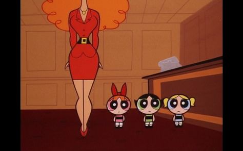 Miss Bellum, Blossom, Bubbles and Buttercup from the Powerpuff Girls episode, Something's a Ms. Ms Bellum, Sara Bellum, Calarts Style, New Powerpuff Girl, Hello Giggles, Video Meme, Powerpuff Girl, Power Puff, The Powerpuff Girls