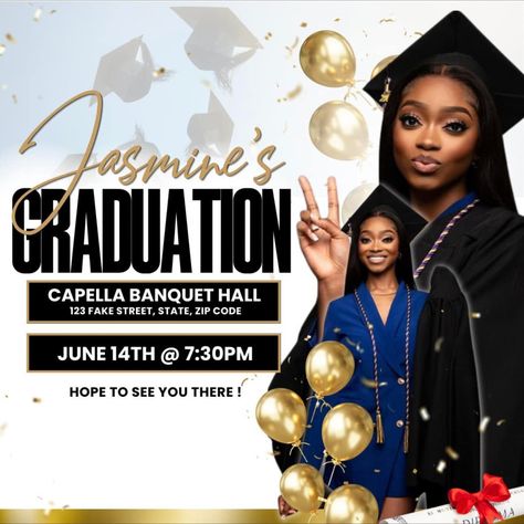 I have graduation flyers n invitations on my Etsy shop and more https://thechynadollbranding.etsy.com Graduation Flyer Design, Graduation Invitation Design, Graduation Design, Invitation Flyer, Happy Graduation, Graduation Invitation, Banquet Hall, Social Media Design Graphics, Design Graphics