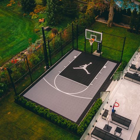 Home Basketball Court Outdoor, Sports Backyard, Indoor Cricket, Backyard Basketball Court, Home Basketball Court, Basketball Court Backyard, Backyard Basketball, Outdoor Basketball Court, Play Area Backyard