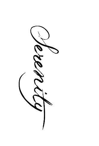 Serenity Script Tattoo, Serenity Tattoo Fonts, Serenity Tattoo Ideas, Serenity Tattoo, Pretty Font, Muster Tattoos, Peaceful Place, Single Words, Piercing Tattoo