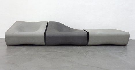 Dune by Rainer Mutsch Contemporary Sofa Design, Decoration Beton, Furniture Website, Furniture Ads, Furniture Logo, Concrete Furniture, Urban Furniture, Chaise Lounges, Street Furniture