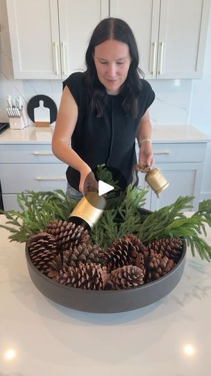 4.5K views · 349 reactions | Amazon Find ✨ comment HOLIDAY for the links

Easy amazon Christmas centerpiece decor bowl idea. Love these pine stems paired with these pinecones. Add this set of 3 giant bells to tie everything together. Everything linked in my Amazon storefront.

👉🏻 exact bowl is linked in my LTK

#amazonhome #holidaydecor #modernhomedecor #homedecor | Erika Mertens Glass Bowl Decor Ideas Centerpieces Christmas Ornament, Christmas Tablescapes Ideas Centerpieces, Christmas Island Centerpiece Ideas, Christmas Bowl Decorations, Table Top Christmas Decor, Pinecone Centerpiece, Glass Bowl Decor, Amazon Christmas, Christmas Tabletop Decor