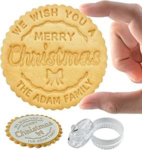 Personalized Christmas Cookies, Personalized Cookies, Custom Cookie, Cookie Press, Cookie Stamp, Christmas Messages, Cookie Stamps, Cookie Molds, Baking Accessories