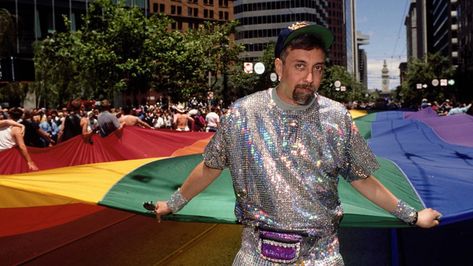 Gilbert Baker - photographer unknown Jeremy Gilbert Hunter, Gilbert And George, Greg Gilbert, Gilbert Baker, Agritopia Gilbert, Lgbt History, Pride Flags, Trees To Plant, Men Casual