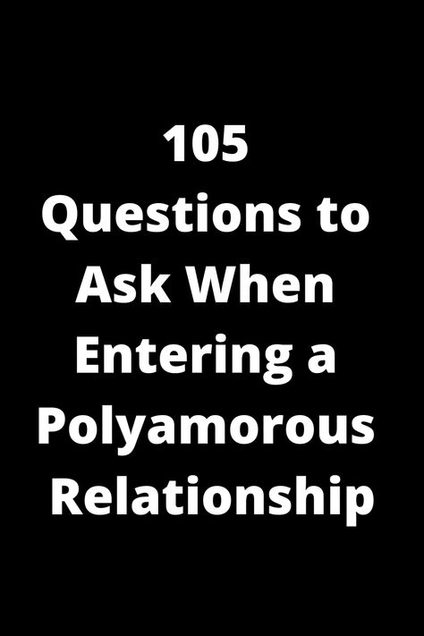 Explore 105 thought-provoking questions to ask when entering a polyamorous relationship. Communication is key in any relationship, and these questions can help you navigate this unique dynamic with openness and clarity. Whether you're new to polyamory or experienced, these questions can spark important discussions and deepen your connection with your partners. Take the time to reflect on these prompts and consider how they can enhance the growth and understanding within your relationships. Poly Relationships, Dealing With Jealousy, Relationship Communication, Polyamorous Relationship, Casual Relationship, Communication Is Key, Relationship Questions, Spiritual Beliefs, Be Honest With Yourself