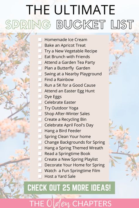 Spring List Things To Do, Spring Bucket List For Couples, Easter Things To Do, Spring Break Things To Do, Spring Mood Aesthetic, April To Do, Spring Things To Do, Spring This Or That, Spring To Do