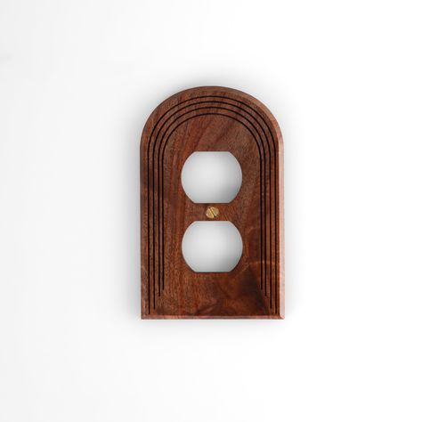 Are you searching for authentic, character-filled pieces to give your home that perfect finishing touch? Look no further. Introducing our Arch Wood Light Switch Plate Collection - born from our own quest for uniqueness in the details.🌿 Embrace the warmth of nature and the sleekness of modern design with our arched wood outlet plate covers.  Each piece showcases: Smooth, minimalist curves that catch the eye Rich, natural Walnut woodgrain patterns that tell a story.  Handcrafted quality that stands out in a mass-produced world.  Whether your style leans towards contemporary chic, Boho vibes or timeless elegance, transform the overlooked corners of your home into statement features. Because true style lies in the details.  Our products are not just functional - they're conversation starters. Arched Wall, Woodgrain Pattern, Welcome To My House, Light Switch Plate, Light Switch Plate Cover, Switch Plate Covers, Wood Light, Light Switch Plates, Switch Plate