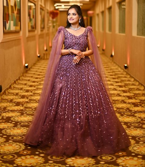 Reception Dress Bride Indian Gown Saree, Girls Gown Design, Gowns For Engagement Indian, Reception Dress Bride Indian Gown, Engagement Frocks, Engagement Gowns Indian, Indian Wedding Reception Gowns, Reception Dress Bride Indian, Reception Gown For Bride