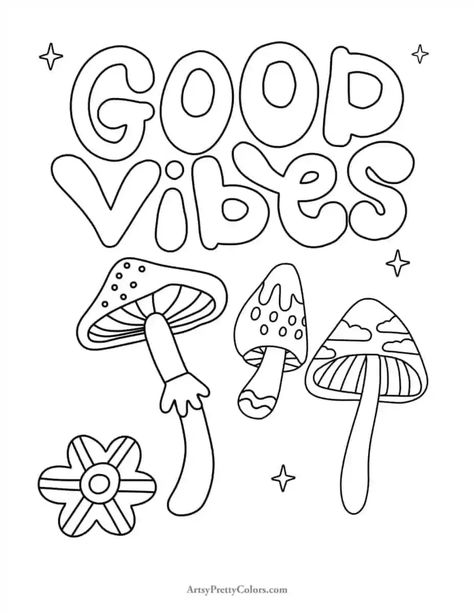 Fun trippy coloring sheets for adults that are free to print now. Psychedelic and groovy pictures with detailed and intricate lines. #artsyprettyplants #coloringactivity #freeprintables #coloringideas Cute Thing To Print, Coloring Pages To Print Free Printables For Adults, Coulring Pages, Blank Coloring Pages Aesthetic, Preppy Coloring Pages Free Printable, Things To Color In, Little Pictures To Draw, Pictures To Color For Adults, Easy Things To Color