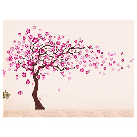 Shop Wayfair for A Zillion Things Home across all styles and budgets. 5,000 brands of furniture, lighting, cookware, and more. Free Shipping on most items. Family Tree Decal, Baby Room Decals, Boom Kunst, Girl Decals, Blowing In The Wind, Tree Decals, Room Baby, Family Tree Wall, Floral Decal