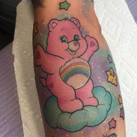 16+ Amazing Care Bear Tattoo Designs and Ideas Care Bear Tattoo, Care Bear Tattoos, Bear Tattoo Designs, Bear Tattoos, Kawaii Tattoo, Tattoo Care, Bear Tattoo, Cartoon Tattoos, Skull Tattoos