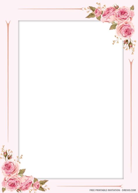 Get (FREE PRINTABLE) – Floral Motives Wedding Invitation Templates #free #freeinvitation2019 #birthday #disney #invitations #invitationtemplates Floral Motives, Floral Invitations Template, Flower Graphic Design, Free Printable Birthday Invitations, Pink Frame, Invitation Background, Disney Invitations, Birthday Disney, Floral Border Design