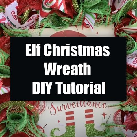 Elf Christmas Wreath DIY Tutorial Elf Wreath Ideas Diy, Elf Wreaths, Elf Christmas Wreath, Diy Elf, Christmas Reef, Christmas Wreath Diy, Elf Wreath, Xmas Wreaths, Elf Christmas