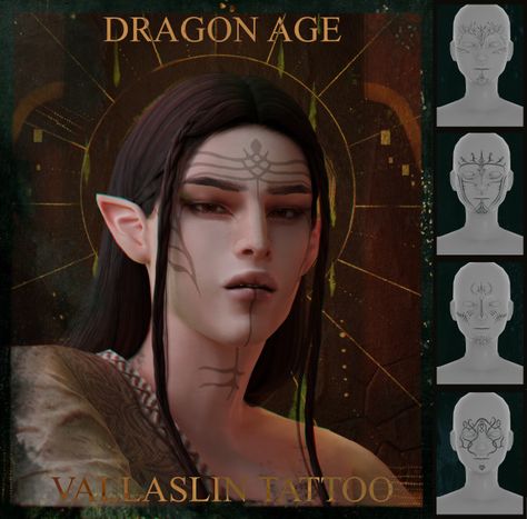 (15) Escapist no Tumblr Sims 4 Cc Face Markings, Ts4 Face Tattoo, Sims 4 Astarion, Sims 4 Tiefling, Sims 4 Samurai, Fantasy Cc Ts4, Sims4 Fantasy Cc, Sims Fantasy Cc, Sims 4 Elven Cc