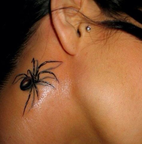 Black widow tattoo Black Widow Spider Tattoo, Widow Tattoo, Black Widow Tattoo, Cute Hand Tattoos, Female Tattoos, Neck Tattoos Women, Best Tattoos For Women, Tasteful Tattoos, Tattoos For Black Skin