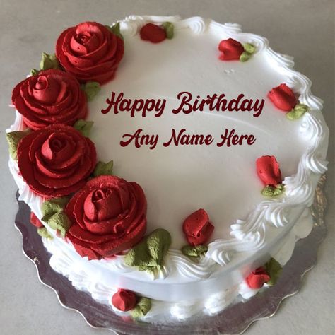 Birthday Wishes On Cake, Happy Birthday Sister Cake, Name Profile Picture, Birthday Cake For Wife, Happy Birthday Cake Writing, Latest Birthday Cake, Flowers Birthday Cake, Name Profile, Happy Birthday Flower Cake