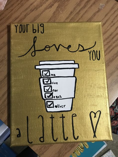 Kappa Kappa Gamma Canvas, Kappa Alpha Theta Canvas, Corinne Melanie, Little Gifts Sorority, Big Little Canvas, Alpha Delta Pi Sorority, Sorority Art, Big Little Basket, Sorority Canvas