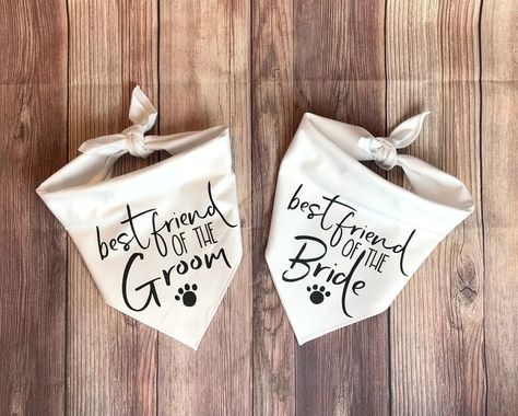 Best Friend of the Bride/groom Wedding Tie-on Dog Bandana - Etsy Small Country Weddings, Bandana Wedding, Dog Wedding Bandana, Dog Wedding Outfits, Dog Wedding Attire, Bandana Dog, Future Wedding Plans, Cute Wedding Ideas, Dog Wedding