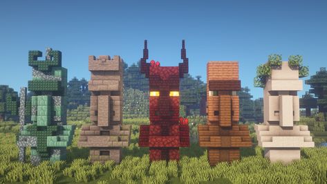 Statue Ideas Minecraft, Village Ideas Minecraft, Town Center Minecraft, Cute Minecraft Village Ideas, Minecraft Building Ideas Survival, Minecraft Design Ideas, Minecraft Kale, Chalet Minecraft, Château Minecraft