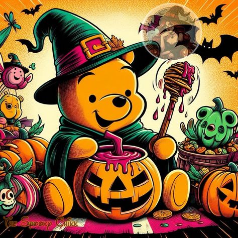 Winnie the Pooh Halloween Halloween Winnie The Pooh, Pooh Halloween, Winnie The Pooh Halloween, Winnie The Pooh Pictures, Disney Printables, Disney Movies, Disney Art, Winnie The Pooh, Halloween