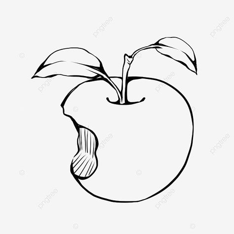 Eaten Apple Drawing, Apple Tree Drawing, Eaten Apple, Pizza Background, Apple Video, Apple Drawing, Apple Png, Wing Drawing, Drawing Apple