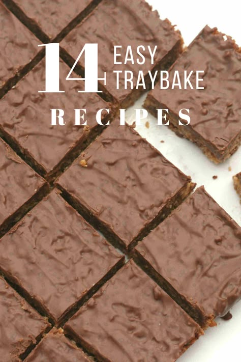 14 easy recipes for traybakes that kids will love #baking #traybake #brownie #children #kids #easy Tray Cake Recipe, Easy Sweet Traybakes, Quick Traybake Recipes, Quick And Easy Traybakes, Traybake Recipes Sweet, Easy Tray Bakes Cakes, Tray Bakes Recipes, Oreo Traybake, No Bake Traybakes