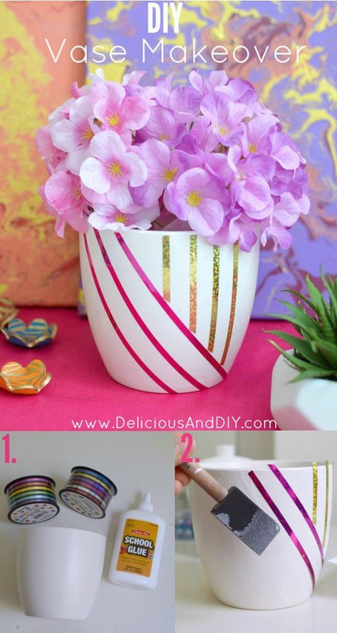 See how easy it is to make these Five Budget Friendly DIY Craft Projects just by using a few simple supplies| Gorgeous Budget Friendly Craft Projects using 99 Cent Store Only products| Summer Craft Projects with the Kids| Chic Home Decor using 99 cent store only products| 5 Amazing DIY Craft Projects Ideas|#dothe99 #99obsessed #ad Summer Craft Projects, Diy Vases, Diy Hobbies, Diy Container, Vase Project, Frugal Decor, Rental Home Decor, 99 Cent Store, Budget Friendly Diy