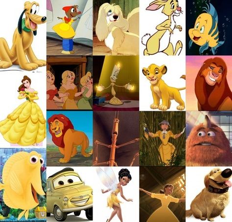 Yellow Disney Characters, Yellow Characters Cartoon, Disneybound Yellow, Eras Colors, Bounding Outfits, Disneybounding Ideas, Yellow Cartoon Characters, Yellow Characters, Disneybound Ideas