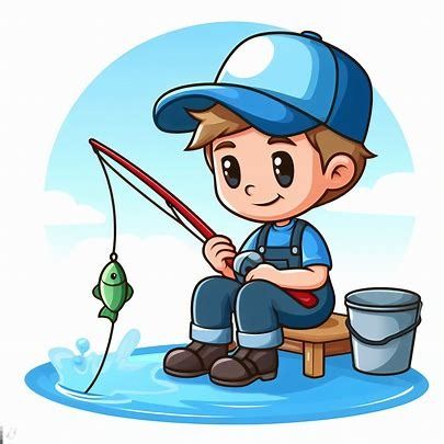 single fishing cartoon cclipart images - Pencipta Imej daripada Microsoft Designer Fishing Cartoon, Fishing Clipart, Fishing Cake, Drawn Fish, Fish Clipart, Kindergarden Activities, Fishing Pictures, Boy Fishing, Baby Dress Design