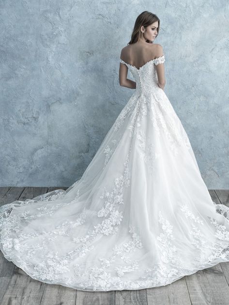 Style: 9681 | Allure Bridals Allure Bridal Wedding Dress, Allure Wedding Dresses, Off Shoulder Ball Gown, Wedding Dress Guide, Allure Bridals, Grace Loves Lace, Tulle Ball Gown, A Wedding Dress, Allure Bridal