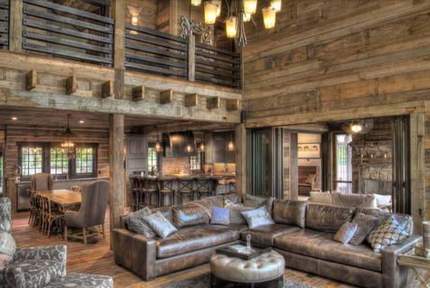 A peek inside this enchanting rustic lake house in Northwestern Wisconsin Fireplaces Layout, Rustic Lake Houses, Lake Houses, Pine Timber, Cozy Living Spaces, Gorgeous Bathroom, The Tile Shop, Rustic Materials, Lake Cabins