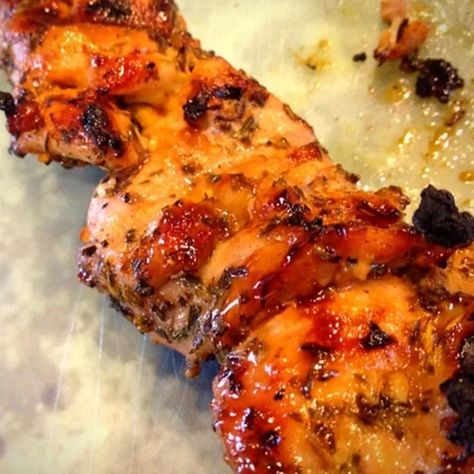 Grilled Tamarind and Orange Glazed Chicken Recipe - Allrecipes.com | Allrecipes Orange Glazed Chicken, Tamarind Recipes, Mustard Chicken Thighs, Marinating Chicken Breast, Glazed Chicken, Herbs De Provence, Tamarindo, Poultry Recipes, Chicken Recipe