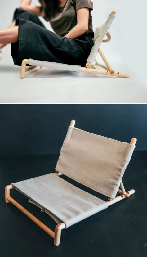 Diy Camping Chair, Foldable Chairs, Outdoor Furniture Plans, Camping Tools, Camping Bed, Folding Furniture, Camping Chair, Camping Bag, Book Design Layout