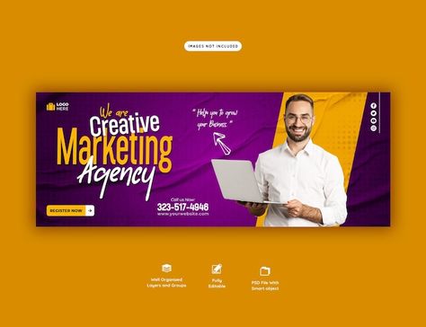 Digital marketing agency and corporate f... | Free Psd #Freepik #freepsd #company-facebook-cover #service-banner #agency-banner #business-facebook-cover Creative Facebook Cover, Company Banner, Fb Banner, Facebook Cover Design, Digital Marketing Design, Facebook Cover Template, Digital Banner, Facebook Banner, App Covers