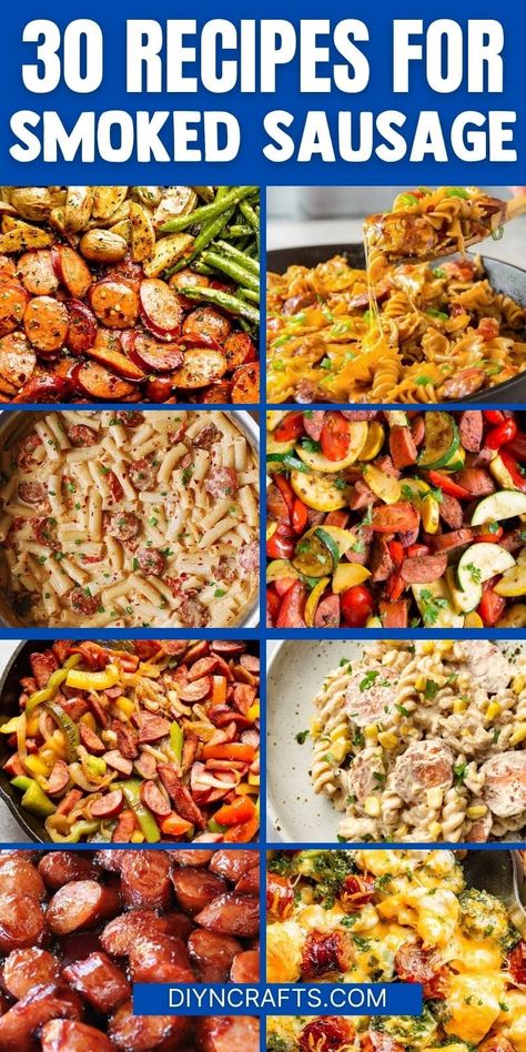 Recipes To Make With Sausage, Ring Sausage Pasta Recipes, Quick Meals With Smoked Sausage, Ring Sausage Recipes Kielbasa, Recipes With Ring Sausage, Beef Ring Sausage Recipes, Easy Dinner Ideas With Sausage, Hillshire Sausage Recipes For Dinner, Simple Dinner Recipes Sausage