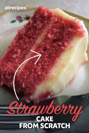 Best Ever Strawberry Cake, Strawberry Cake From Scratch, Delicious Strawberry Cake, Cake From Scratch, Tiramisu Dessert, Strawberry Cake Recipes, Strawberry Cakes, Strawberry Desserts, Vanilla Frosting