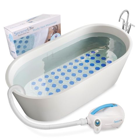 PRICES MAY VARY. EASY-TO-USE BATH SPA: Simply drop the spa bath tub mat in the tub and instantly create a soothing jacuzzi bath spa right at home. The tub spa massager features an adjustable bubble intensity settings.Voltage: 120V ~ 60Hz NON-SLIP & WATERPROOF. The bubble bath tub mat was designed to lay on the bathtub floor, featuring a suction cup bottom. The spa bath mat is also 100% waterproof & made of non-abrasive water-safe material SOOTHING BUBBLES FOR RELAXATION: The bubble massage mat f Bath Tub Essentials, Relaxing Bath Aesthetic, Spa Like Bathroom Ideas, Spa Bathtub, Jacuzzi Bath, Electric Massagers, Portable Spa, Bathtub Mat, Tub Mat