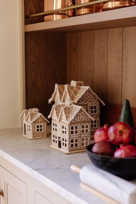 Gingerbread Street, Faux Gingerbread House, Diy Gingerbread House, Faux Gingerbread, Cardboard Gingerbread House, Ginger Bread House Diy, Diy Gingerbread, Gingerbread Diy, Holiday Hosting