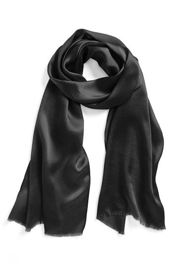 $58, Silk Scarf Black One Size One Size by Echo. Sold by Nordstrom. Click for more info: http://lookastic.com/women/shop_items/155072/redirect Trendy Scarves, Black Silk Scarf, Silk Headscarf, Scarf Silk, Black Scarf, Blanket Scarf, Black Accents, Silk Scarves, Black Silk