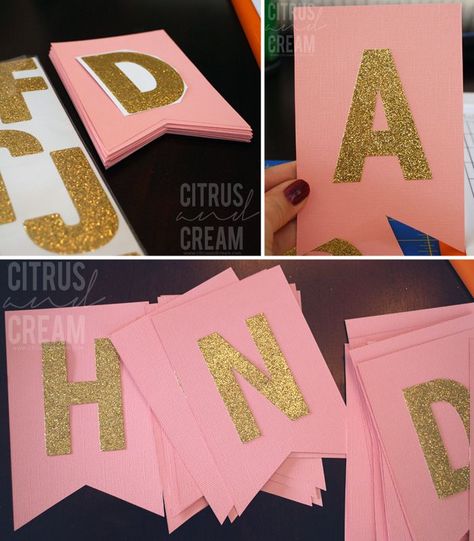 Easy DIY Birthday Banner #party #inspiration #ideas #DIY #craft #cheap #birthday #banner #easy #quick #simple #howto #deocrations Birthday Candles Diy, Birthday Pennant Banner, 25 Birthday, Diy Birthday Banner, 49 Birthday, Anniversaire Diy, Skirt Diy, Diy Banner, Diy Birthday Party