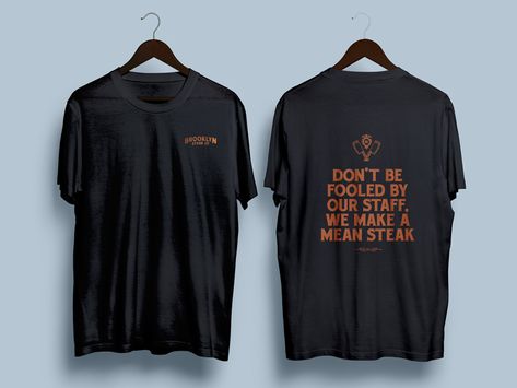 Restaurant Shirt Design, Steakhouse Steak, Cafe Uniform, Imperial City, Quote Tshirt, Restaurant Uniforms, Apparel Branding, Logo Ideas, Shirt Design