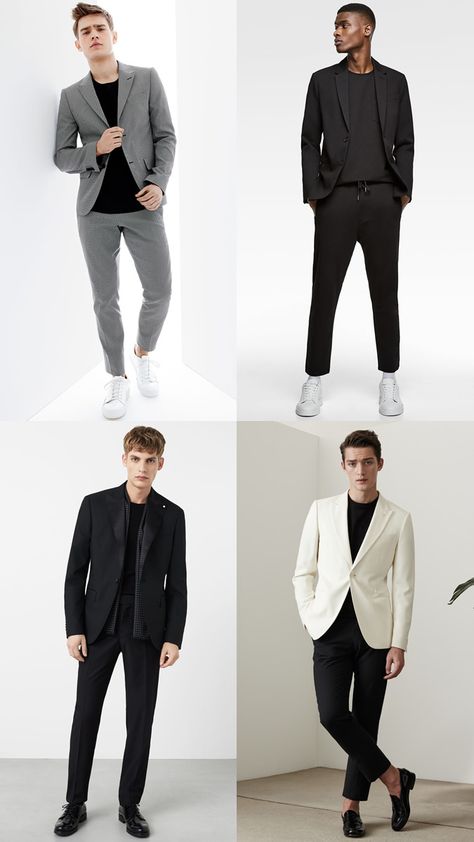 5 Excellent Ways To Wear Your Favourite Black T-Shirt All Black Minimalist Outfit Men, Classic Formal Outfit Men, Black White Outfit Men, Black Blazer Outfit Men, Ball Suits, Black Shirt Outfit Men, Terno Slim, Blazers Men, Black Outfit Men