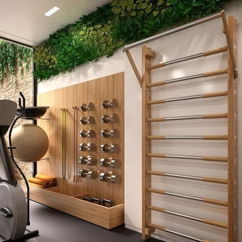 Ruang Gym, Deco Spa, Home Gym Inspiration, Dream Home Gym, Gym Design Interior, Wellness Room, Workout Room Home, Mini Gym, Tanaman Indoor