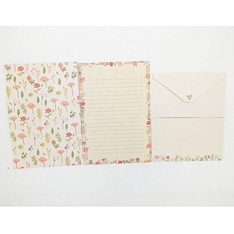 Amazon.com : QingLanJian 48 Cute Writing Paper Letter Stationary Set With 24 Envelopes : Office Products Letter Set Stationary, Cute Writing Paper, Letter Stationary, Stationary Letter, Cute Writing, Stationery Ideas, Cute Envelopes, Stationary Paper, Notebook Ideas