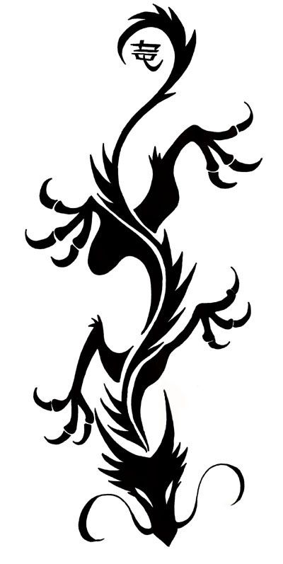 Simple Dragon Tattoos, Dragon Tattoos Designs, Simple Dragon, Celtic Dragon Tattoos, Pola Tato, Dragon Tattoo Art, Dragon Silhouette, Dragon Tattoos, Doodle Tattoo